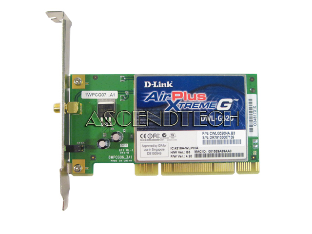 D-link airplus xtreme g di-624