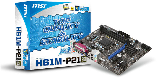 H61M-P21 | Msi H61M-P21 LGA1155 H61 Motherboard