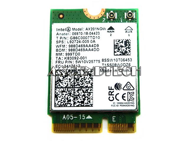 Ax201ngw G86c0007td10 Intel Ax201ngw Wifi 6 Card G86c0007td10 5633